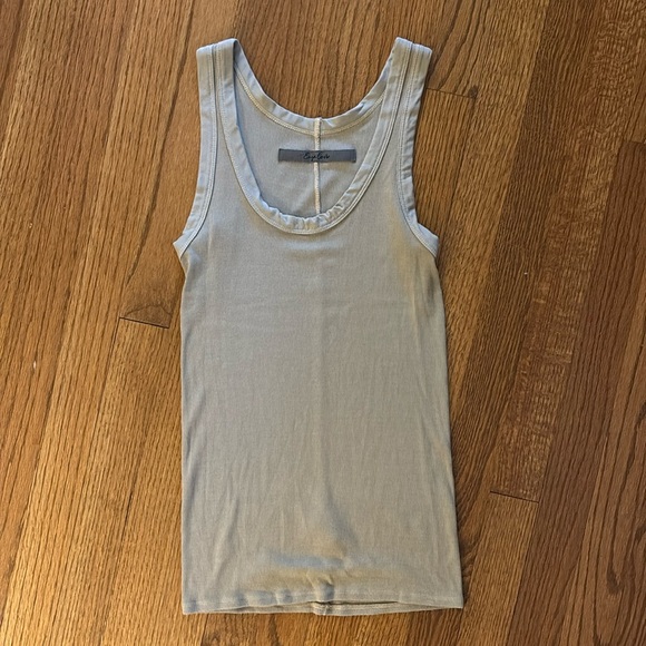 Enza Costa Silk Rib Bold Tank in Tan size small - Picture 4 of 6